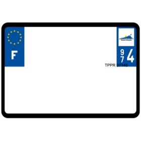 Plaque d'immatriculation 210X145 vierge Dept.97-4 imprimante à plaque nécessaire