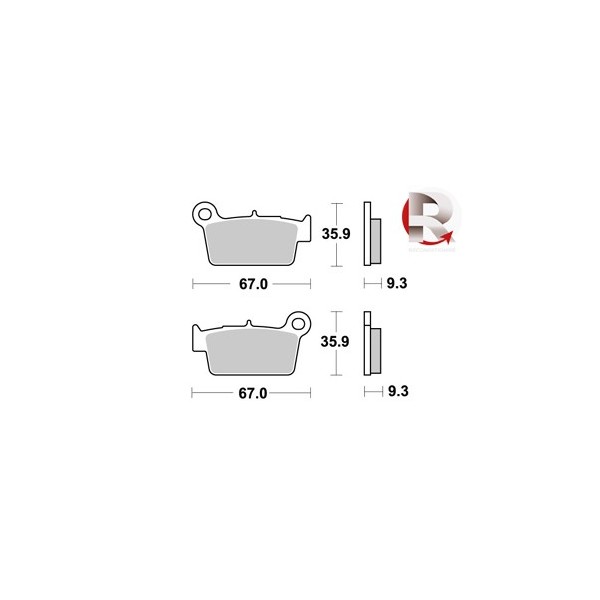 Plaquettes de freins AP RACING  - Reconditionné. Standard Organique   Avant/Arrière 