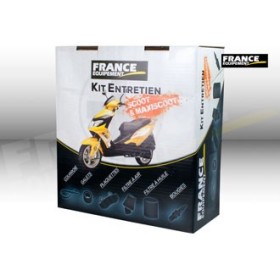 KIT ENTRETIEN SCOOTER KYMCO 125 DINK/GRAND DINK 96-18 Kit Economique / Kit:Courroie/Galets/Bougie/Plaquette AV et AR/ Filtre à