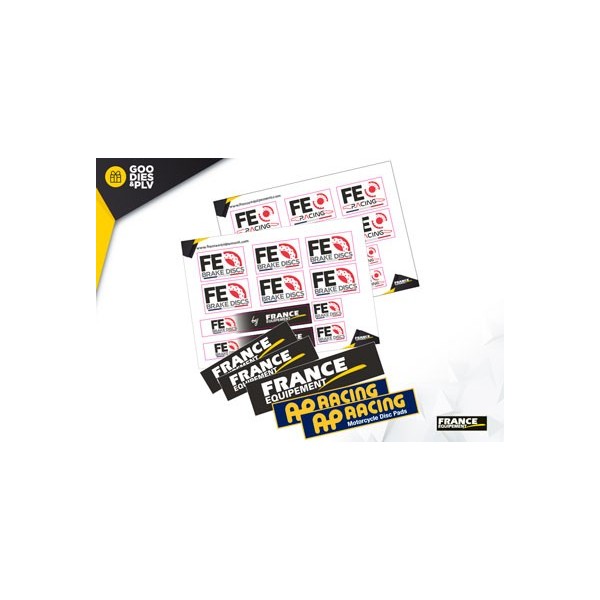 Pack Stickers Freinage (Contenu du pack : 2 FE Petit - 1 FE Moyen- 2 AP Racing - 1 Planche FE Brake Discs et 1 FE Racing) Goodi