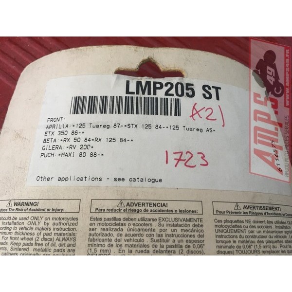 Plaquette de frein LMP 205 STLOTAYAM353619new