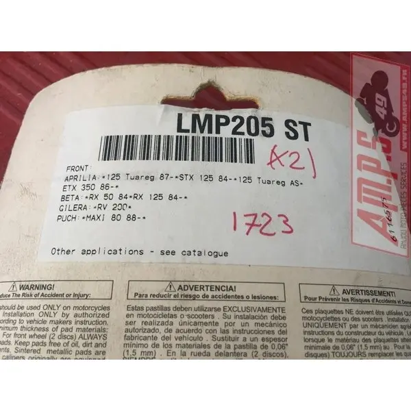 Plaquette de frein LMP 205 STLOTAYAM353619new
