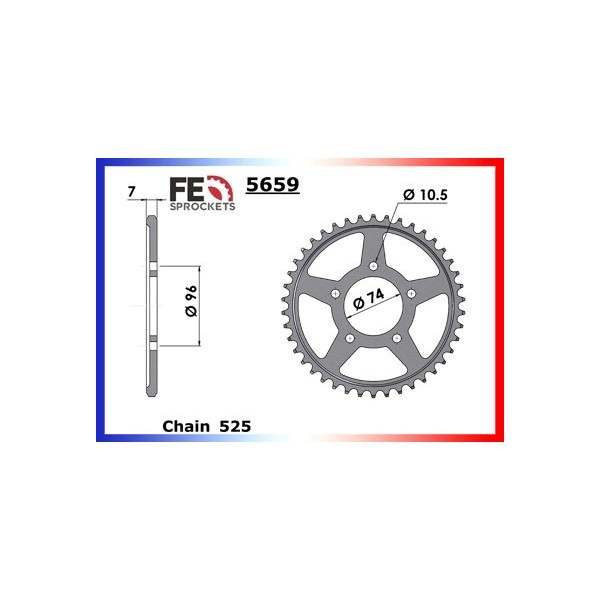 COURONNE ACIER   CBR.400.RR '88/89  42  525 