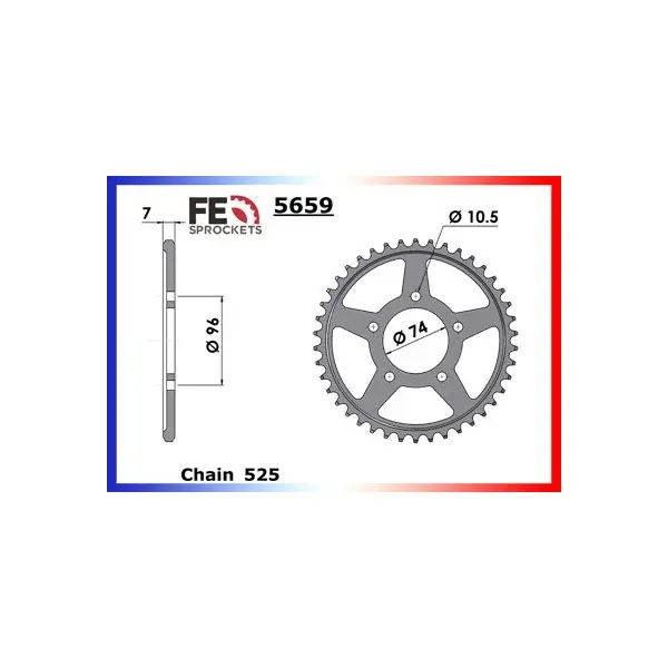 COURONNE ACIER CBR.400.RR '88/89 42 525