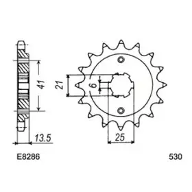 PIGNON HONDA NS400R 15 530