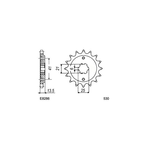 PIGNON HONDA VF.400F/500F 16 530 