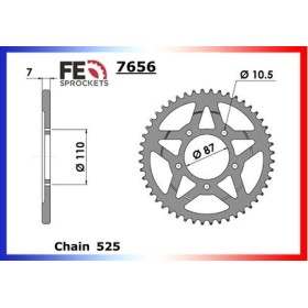 COURONNE ACIER GSF.400.BANDIT'91/95 47 525