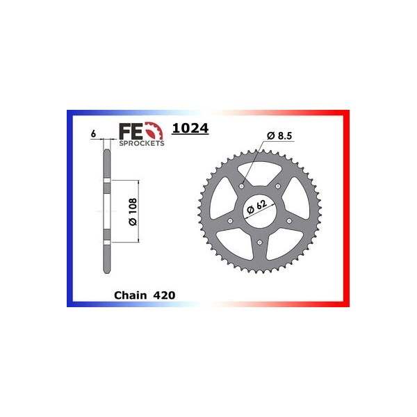 COURONNE ACIER  RIEJU 50.SPIKE X '07/12 60 420 