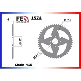 COURONNE ACIER RJ 50.MX '03 52 415