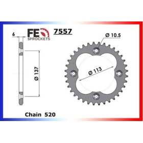 COURONNE ACIER LTR.450 '06/10 41 Dents 520