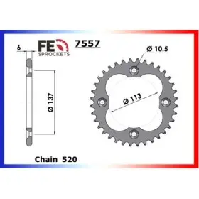 COURONNE ACIER LTR.450 '06/10 41 Dents 520