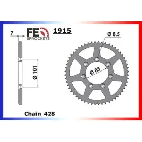 COURONNE ACIER TM.80 '94/95 Petites Roues 56 428