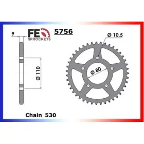 COURONNE ACIER COUR AC VF500F/84 F2/85 41 530