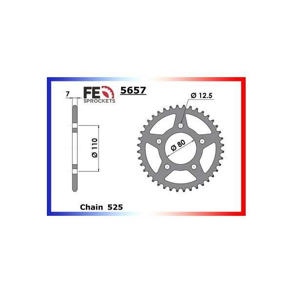 COURONNE ACIER  CB.500 '94/01  38  525 