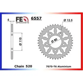 C/COURONNE ALU HONDA CB.500 '91/03 41 #520