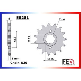PIGNON HONDA XR500 16 520