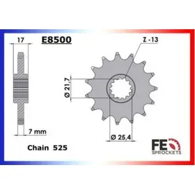 PIGNON HONDA CB.500 '94/03 14 525