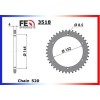 COURONNE ACIER COUR AC XT500-XT400'81 38 520 