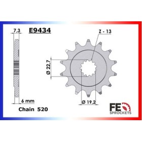 PIGNON SUZ DR500 16 520