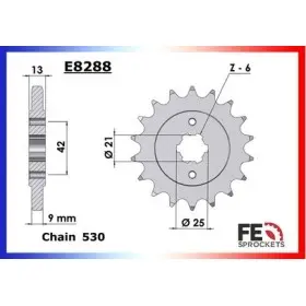 PIGNON HONDA CB550F 16 530