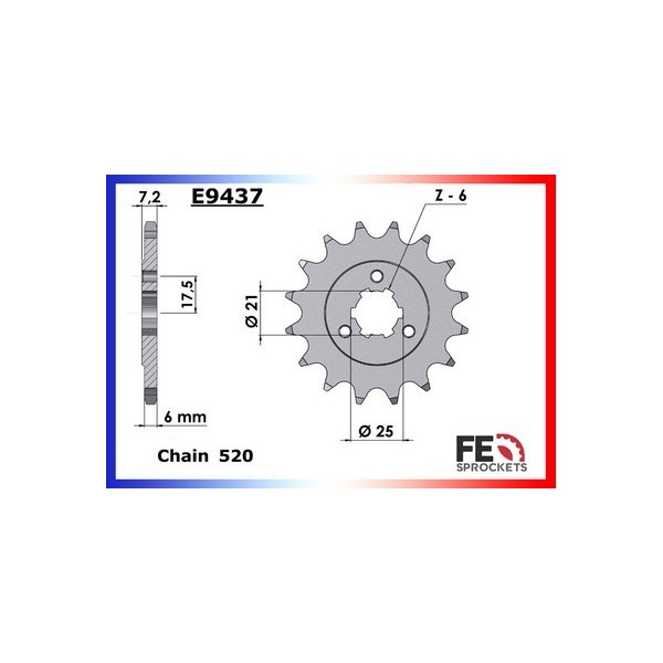 PIGNON SUZ DR600 '85/89 15 520 