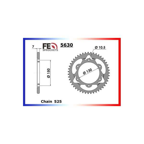 COURONNE ACIER CA XL600VTRANSALP'87/00 49 525 