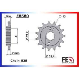 PIGNON HONDA VT600C '89/07 14 525