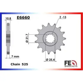 PIGNON PSB YAMAHA R6 '06/09 13 525