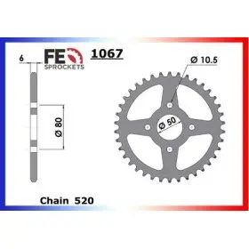 COURONNE ACIER SYM 250.QUADLANDER'05/07 34 520