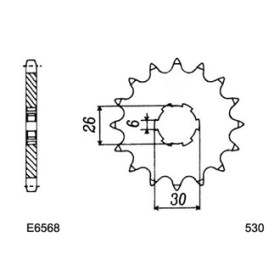 PIGNON YAM XS650/SE 16 530