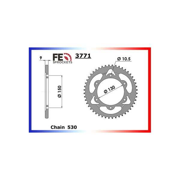 COURONNE ACIER  FZR.750.R '88/90  40  530 