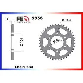 COURONNE ACIER COUR AC GPZ750ZX/TURBO 35 630