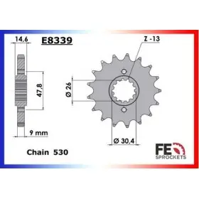 PIGNON HONDA CB750FA/FB/KA/KB 17