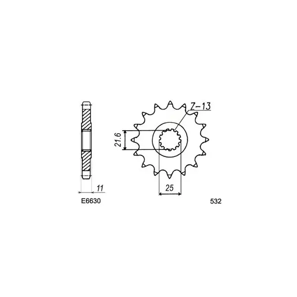 PIGNON YAM FZ750R '89 14 532