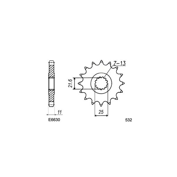 PIGNON YAM FZ750R '89 15 532 