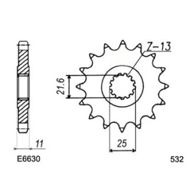PIGNON YAM FZ750R '89 16 532