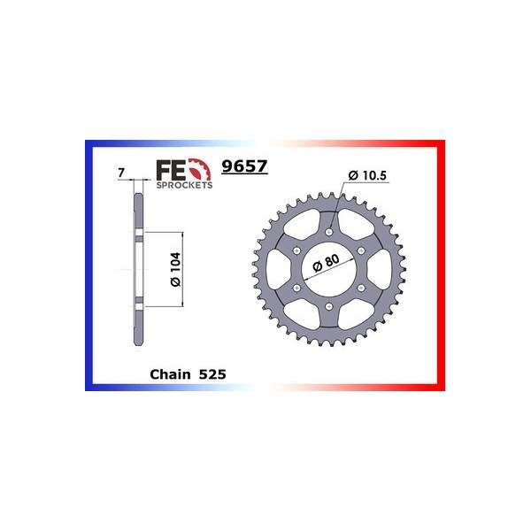 COURONNE ACIER PSB KAWASAKI  KLZ.1000 VERSYS '12/13 40 525 