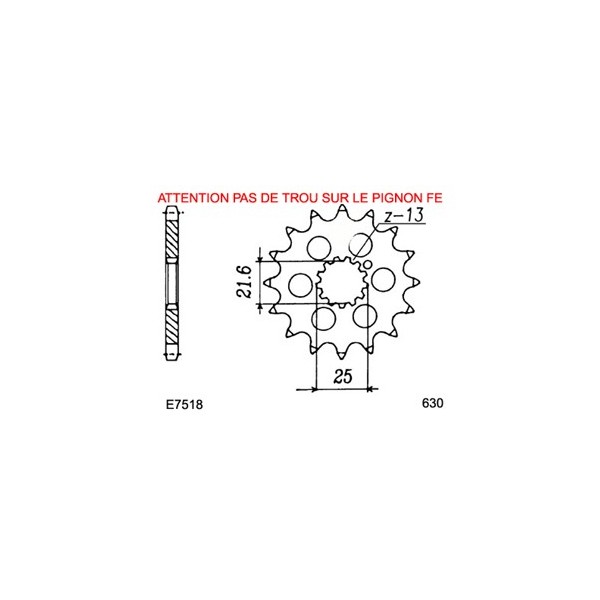 PIGNON GPZ750R'82-Z900 14 630 