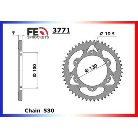 COURONNE ACIER COUR AC FZR1000 '87/95 42 530