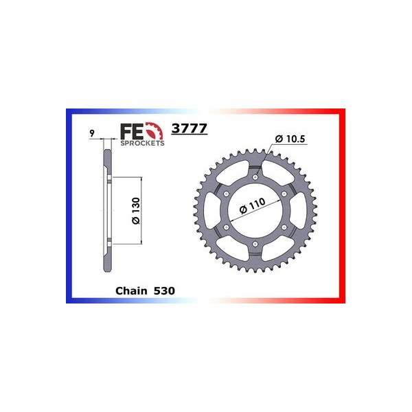 COURONNE ACIER YZF.1000.R1'98/09-MT-01'05 38  530 