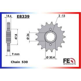 PIGNON HONDA CBR1000'87/00 16 530