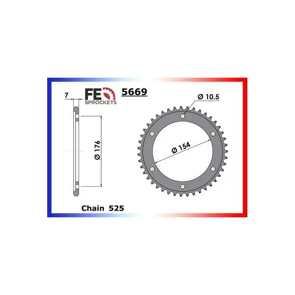 COURONNE ACIER VFR.800.CROSSRUNNER '15/16 43 525
