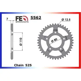 COURONNE ACIER CRF.1000.AFRICA TWIN '16 44 525