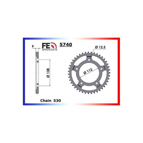 COURONNE ACIER  HONDA CBF.1000 '06/15  44  530 