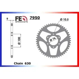 COURONNE ACIER COUR AC GSX1100/E/Z/ESD/EFE 38