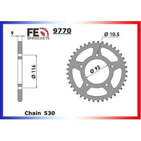 COURONNE ACIER KAWASAKI ZZR.1400 '06/13 43 530