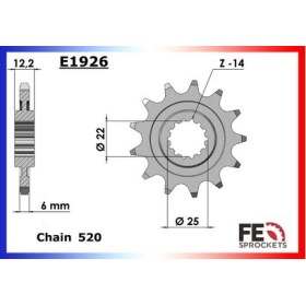 PIGNON GAS-GAS 250/450 ENDURO'97/13 13 520