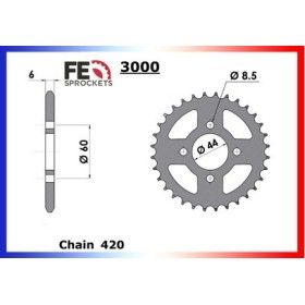 KIT CHAINE FE DTR.50.RM '96 (_ vit) 12X39 OR