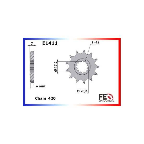 KIT CHAINE FE DTR.50 '97/98  (_ vit) 12X52 R* 