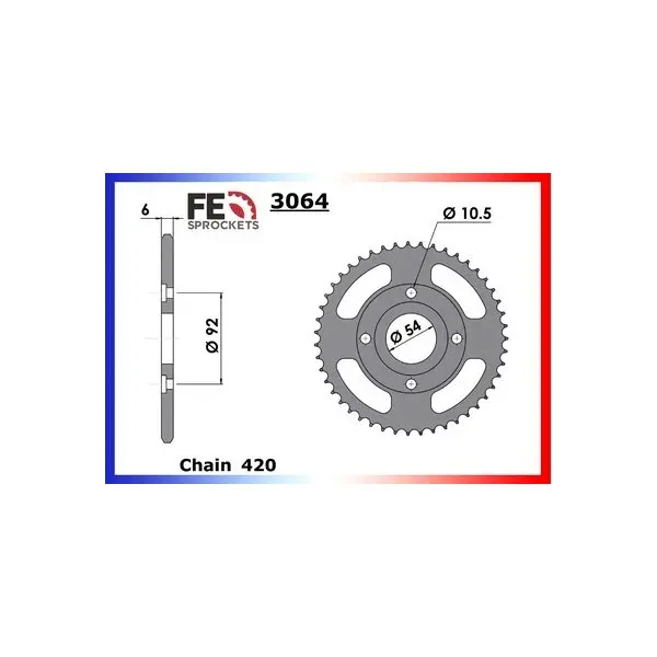 KIT CHAINE FE TZR.50 '97/99 12X47 SR